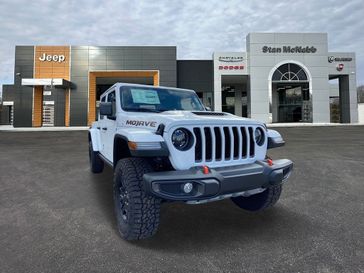 2023 Jeep Gladiator Mojave 4x4 in a Bright White Clear Coat exterior color and Steel Gray/Global Blackinterior. Stan McNabb Chrysler Dodge Jeep Ram FIAT 931-408-9662 