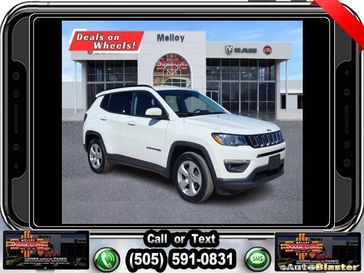 2019 Jeep Compass Latitude in a White Clear Coat exterior color and Blackinterior. Melloy Dodge RAM FIAT 505-588-4459 melloydodge.com 