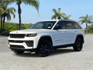New 2026 Jeep Grand Cherokee Laredo Altitude 4x4 in a Bright White Clear Coat exterior color and Global Blackinterior. Southbay Chrysler Jeep Dodge Ram (424) 404-5521 pixelmotiondemo.com 