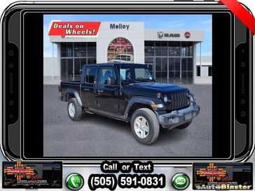 2020 Jeep Gladiator Sport in a Black Clear Coat exterior color and Blackinterior. Melloy Dodge RAM FIAT 505-588-4459 melloydodge.com 