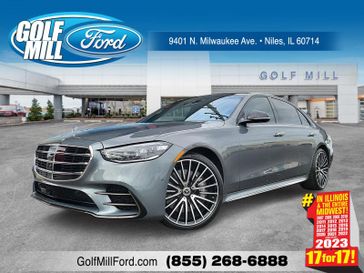 2023 Mercedes-Benz S-Class S 580 in a Gray exterior color and Grayinterior. Glenview Luxury Imports 847-904-1233 glenviewluxuryimports.com 