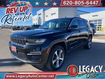 2023 Jeep Grand Cherokee Limited in a Diamond Black Crystal Pearl Coat exterior color and Global Blackinterior. Legacy Auto Center 620-315-9264 legacyautocenter.net 