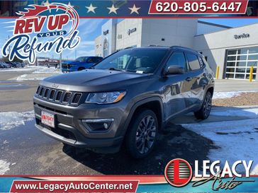 2021 Jeep Compass 80th Special Edition in a Granite Crystal Metallic Clear Coat exterior color and Blackinterior. Legacy Auto Center 620-315-9264 legacyautocenter.net 