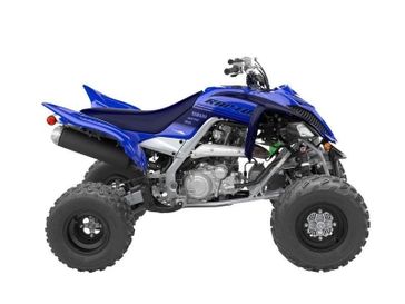 2024 Yamaha Raptor in a Team Yamaha Blue exterior color. Parkway Cycle (617)-544-3810 parkwaycycle.com 