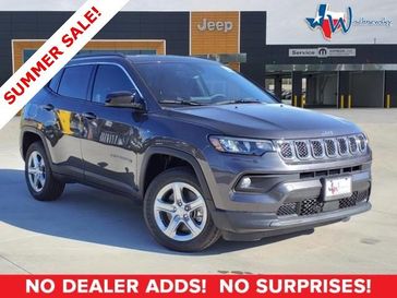 2024 Jeep Compass Latitude 4x4 in a Granite Crystal Metallic exterior color and Blackinterior. Wischnewsky Dodge 936-755-5310 wischnewskydodge.com 