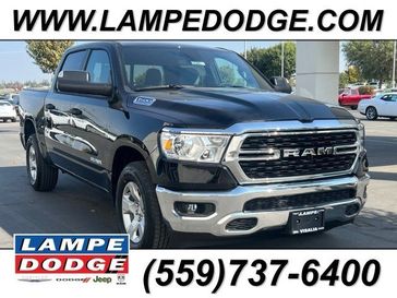 2024 RAM 1500 Big Horn Crew Cab 4x2 5'7' Box in a Diamond Black Crystal Pearl Coat exterior color and Diesel Gray/Blackinterior. Lampe Chrysler Dodge Jeep RAM 559-471-3085 pixelmotiondemo.com 