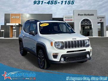 2021 Jeep Renegade Limited in a Alpine White Clear Coat exterior color and Blackinterior. Stan McNabb Chrysler Dodge Jeep Ram FIAT 931-408-9662 