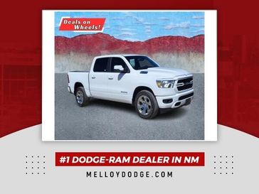 2023 RAM 1500 Big Horn Lone Star in a Bright White Clear Coat exterior color and Blackinterior. Melloy Dodge RAM FIAT 505-588-4459 melloydodge.com 