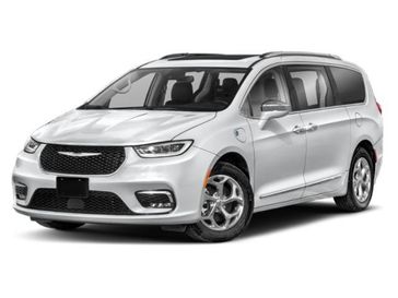 2023 Chrysler Pacifica Plug-in Hybrid Touring L in a Bright White Clear Coat exterior color and Blackinterior. Jeep Chrysler Dodge RAM FIAT of Ontario 909-757-0698 jcofontario.com 