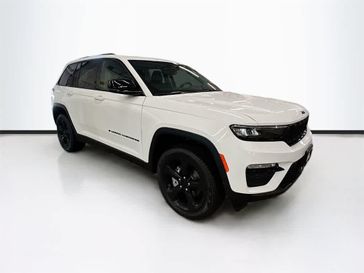2024 Jeep Grand Cherokee Limited 4x4 in a Bright White Clear Coat exterior color and Global Blackinterior. Sheridan Motors CDJR 307-218-2217 sheridanmotor.com 