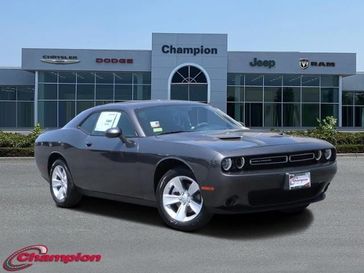 2023 Dodge Challenger SXT in a Granite exterior color and HOUNDSTOOTH CLOinterior. Champion Chrysler Jeep Dodge Ram 800-549-1084 pixelmotiondemo.com 
