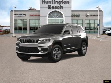 2023 Jeep Grand Cherokee 4xe Base 4x4 in a Baltic Gray exterior color and Global Blackinterior. BEACH BLVD OF CARS beachblvdofcars.com 