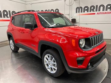 2023 Jeep Renegade Latitude 4x4 in a Colorado Red Clear Coat exterior color and Blackinterior. Marina Auto Group (855) 564-8688 marinaautogroup.com 