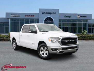 2020 RAM 1500 Big Horn in a Bright White Clear Coat exterior color and Diesel Gray/Blackinterior. Champion Alfa Romeo FIAT 800-549-1292 pixelmotiondemo.com 
