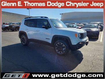 2023 Jeep Renegade Upland 4x4 in a Alpine White Clear Coat exterior color and Black/Bronzeinterior. Glenn E Thomas 100 Years Of Excellence (866) 340-5075 getdodge.com 