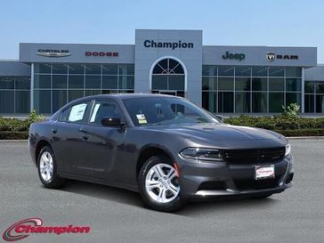 2023 Dodge Charger SXT Rwd in a Granite exterior color and HOUNDSTOOTHinterior. Champion Chrysler Jeep Dodge Ram 800-549-1084 pixelmotiondemo.com 