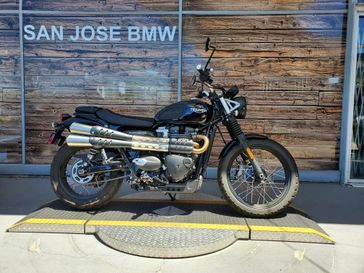 2022 Triumph Street Scrambler Base in a Black exterior color. San Jose BMW Motorcycles 408-618-2154 sjbmw.com 