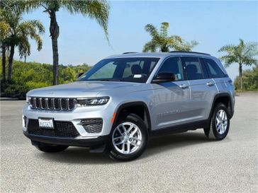 Used 2025 Jeep Grand Cherokee Laredo X 4x2 in a Silver Zynith exterior color and Global Blackinterior. Southbay Chrysler Jeep Dodge Ram (424) 404-5521 pixelmotiondemo.com 