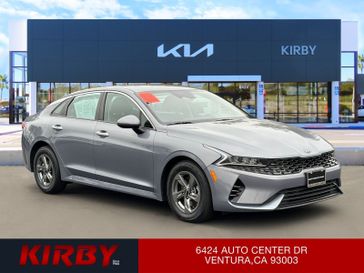 2021 Kia K5 LXS in a Everlasting Silver exterior color and Blackinterior. Ventura Auto Center 866-978-2178 venturaautocenter.com 