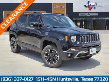 2023 Jeep Renegade Upland 4x4 in a Black Clear Coat exterior color and Black/Bronzeinterior. Wischnewsky Dodge 936-755-5310 wischnewskydodge.com 