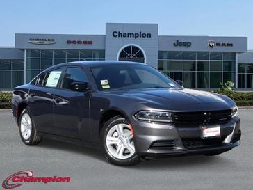 2023 Dodge Charger SXT Rwd in a Granite exterior color and HOUNDSTOOTHinterior. Champion Chrysler Jeep Dodge Ram 800-549-1084 pixelmotiondemo.com 
