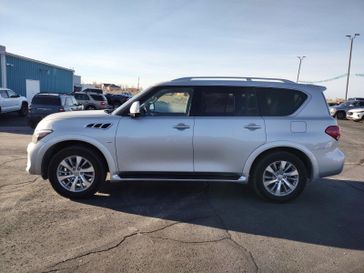 2017 INFINITI QX80  in a Liquid Platinum exterior color and Graphiteinterior. Sahara Motors Inc 435-500-5052 saharamotorschryslerdodgejeep.com 