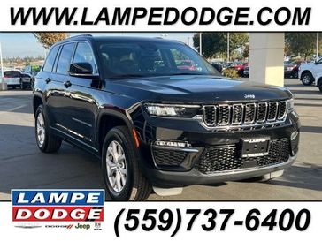 2022 Jeep Grand Cherokee Limited in a Diamond Black Crystal Pearl Coat exterior color and Global Blackinterior. Lampe Chrysler Dodge Jeep RAM 559-471-3085 pixelmotiondemo.com 