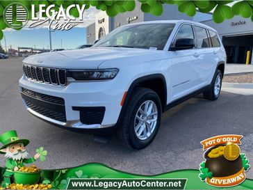 2025 Jeep Grand Cherokee L Laredo X 4x4 in a Bright White Clear Coat exterior color and Blackinterior. Legacy Auto Center 620-315-9264 legacyautocenter.net 