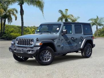 New 2026 Jeep Wrangler 4-door Sport S in a Anvil Clear Coat exterior color and Blackinterior. Southbay Chrysler Jeep Dodge Ram (424) 404-5521 pixelmotiondemo.com 