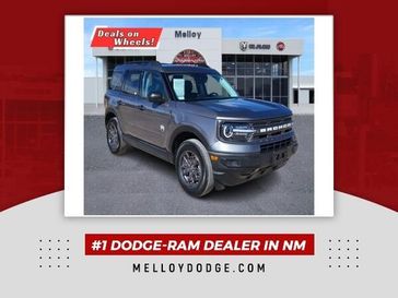 2023 Ford Bronco Sport Big Bend in a Gray Metallic exterior color and Ebonyinterior. Melloy Dodge RAM FIAT 505-588-4459 melloydodge.com 