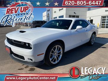 2022 Dodge Challenger GT in a White Knuckle Clear Coat exterior color and Blackinterior. Legacy Auto Center 620-315-9264 legacyautocenter.net 