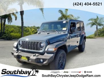 New 2026 Jeep Wrangler Sport in a Gray exterior color and Blackinterior. Southbay Chrysler Jeep Dodge Ram (424) 404-5521 pixelmotiondemo.com 