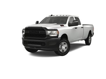 2024 RAM 3500 Tradesman Crew Cab 4x4 8' Box in a Bright White Clear Coat exterior color and Diesel Gray/Blackinterior. Victor Chrysler Dodge Jeep Ram 585-236-4391 victorcdjr.com 
