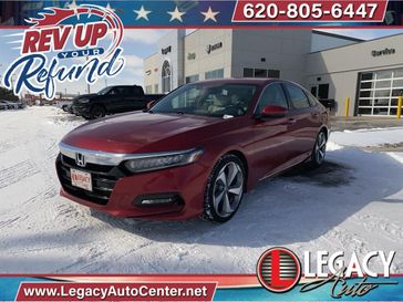 2018 Honda Accord Touring in a Red exterior color. Legacy Auto Center 620-315-9264 legacyautocenter.net 