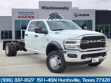 2024 RAM 5500 Slt Chassis Crew Cab 4x4 84' Ca in a Bright White Clear Coat exterior color and Diesel Gray/Blackinterior. Wischnewsky Dodge 936-755-5310 wischnewskydodge.com 