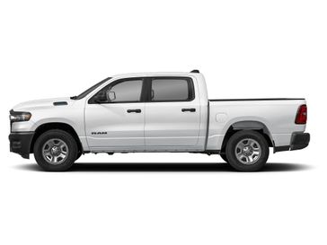 New 2026 RAM 1500 Tradesman in a Bright White Clear Coat exterior color and Blackinterior. Perkins La Junta 719-383-2250 perkinslajunta.com 