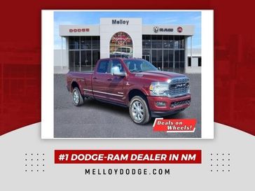 2024 RAM 3500 Limited Crew Cab 4x4 8' Box in a Delmonico Red Pearl Coat exterior color and Blackinterior. Melloy Dodge RAM FIAT 505-588-4459 melloydodge.com 