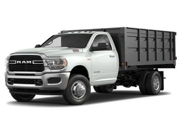 2022 RAM 3500 Tradesman Chassis Regular Cab 4x2 84' Ca in a Bright White Clear Coat exterior color and Blackinterior. Fontana Chrysler Dodge Jeep RAM (909) 675-1186 fontanacdjr.com 