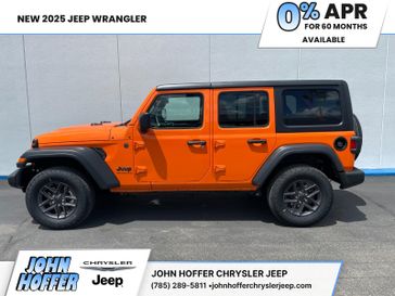 New 2025 Jeep Wrangler  Sport S in a Joose exterior color. John Hoffer Chrysler Jeep 785-329-4357 johnhofferchryslerjeep.com 