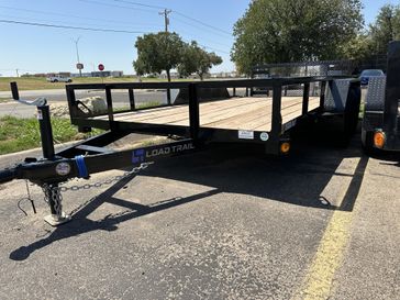 2025 LOAD TRAIL 77 X 16 FT UTILITY TRAILER  in a BLACK exterior color. Family PowerSports (877) 886-1997 familypowersports.com 