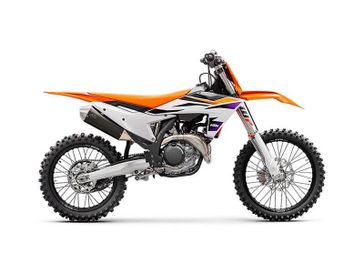 2024 KTM SX 450 F in a Orange exterior color. New England Powersports 978 338-8990 pixelmotiondemo.com 