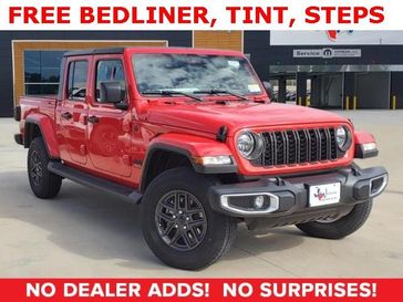 2024 Jeep Gladiator Sport S 4x4 in a Firecracker Red Clear Coat exterior color. Wischnewsky Dodge 936-755-5310 wischnewskydodge.com 