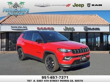 2024 Jeep Compass Latitude 4x4 in a Black Clear Coat exterior color and Blackinterior. Perris Valley Chrysler Dodge Jeep Ram 951-355-1970 perrisvalleydodgejeepchrysler.com 