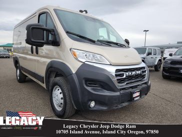 2023 RAM Promaster 3500 Cargo Van Low Roof 136' Wb in a Sandstone Pearl Coat exterior color and Blackinterior. Legacy Chrysler Jeep Dodge RAM 541-663-4885 legacychryslerjeepdodgeram.com 