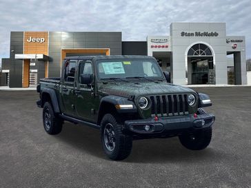 2023 Jeep Gladiator Rubicon 4x4 in a Sarge Green Clear Coat exterior color and Dark Saddle/Blackinterior. Stan McNabb Chrysler Dodge Jeep Ram FIAT 931-408-9662 