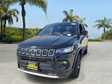 New 2026 Jeep Compass Limited in a Black exterior color and Blackinterior. Southbay Chrysler Jeep Dodge Ram (424) 404-5521 pixelmotiondemo.com 