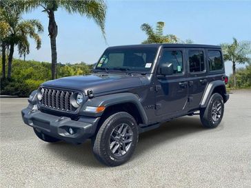 New 2026 Jeep Wrangler 4-door Sport in a Granite Crystal Metallic Clear Coat exterior color and Blackinterior. Southbay Chrysler Jeep Dodge Ram (424) 404-5521 pixelmotiondemo.com 