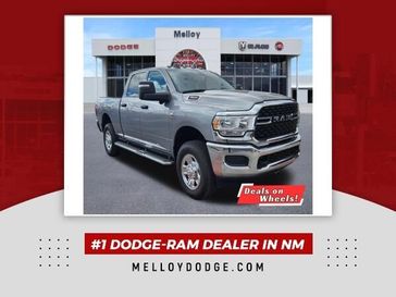 2024 RAM 3500 Tradesman Crew Cab 4x4 6'4' Box in a Billet Silver Metallic Clear Coat exterior color and Blackinterior. Melloy Dodge RAM FIAT 505-588-4459 melloydodge.com 