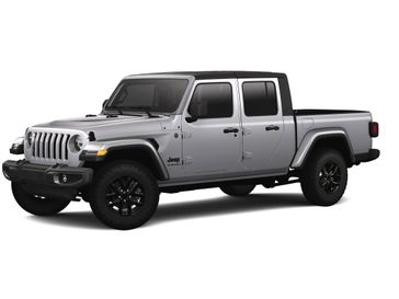 2023 Jeep Gladiator Sport S 4x4 in a Silver Zynith Clear Coat exterior color and Blackinterior. Planet Chrysler Dodge Jeep Ram FIAT of Flagstaff (928) 569-5797 planetchryslerdodgejeepram.com 