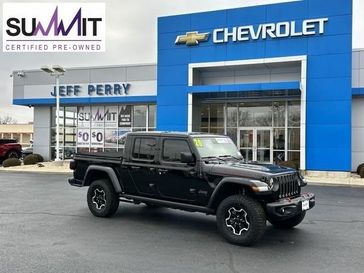 2020 Jeep Gladiator Rubicon in a Black Clear Coat exterior color and Blackinterior. Jeff Perry Chrysler Jeep 815-859-8394 jeffperrychryslerjeep.com 